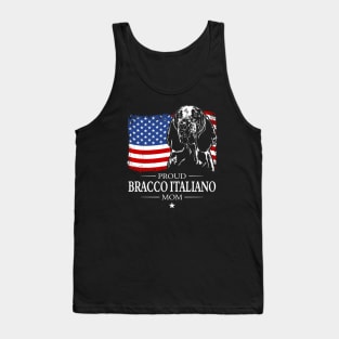 Proud Bracco Italiano Mom American Flag patriotic dog Tank Top